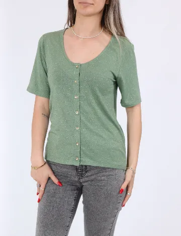 Tricou Pieces, verde