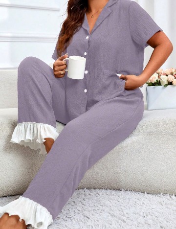 Pijama SHEIN CURVE, mov