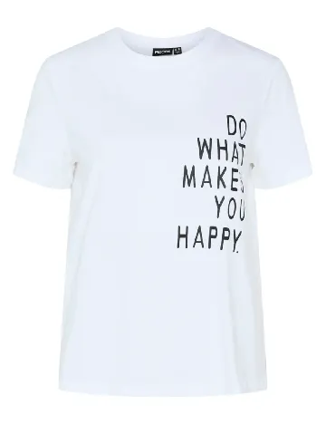 Tricou Pieces, alb