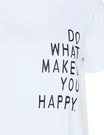 Tricou Pieces, alb