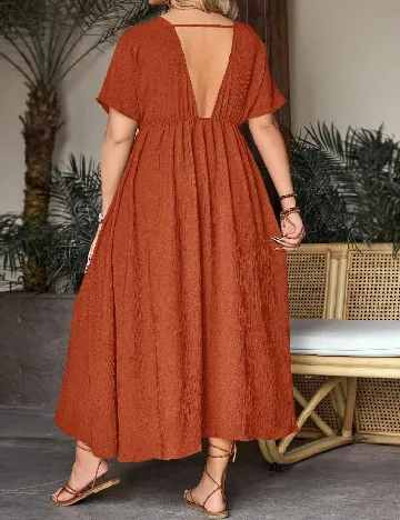 Rochie lunga SHEIN CURVE, maro
