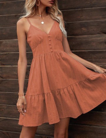 Rochie scurta SHEIN, maro