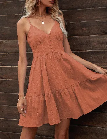 Rochie scurta SHEIN, maro