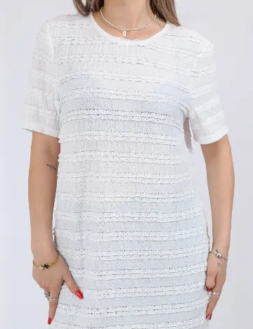 Rochie lunga Pieces, alb