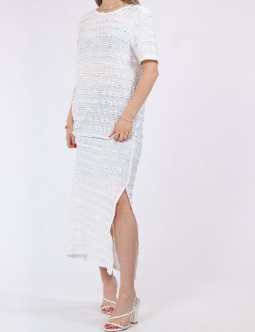 Rochie lunga Pieces, alb