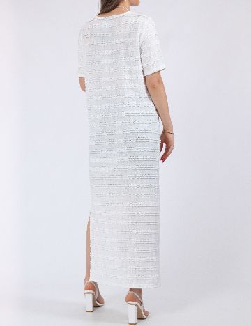 Rochie lunga Pieces, alb