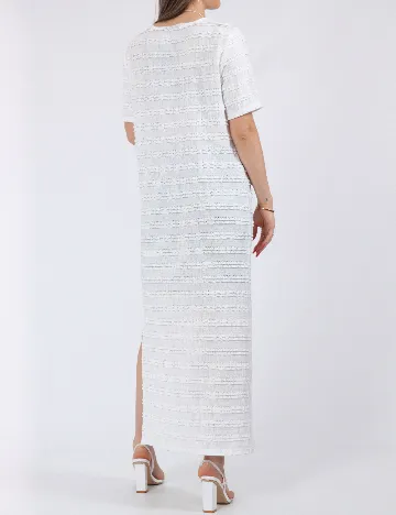 Rochie lunga Pieces, alb