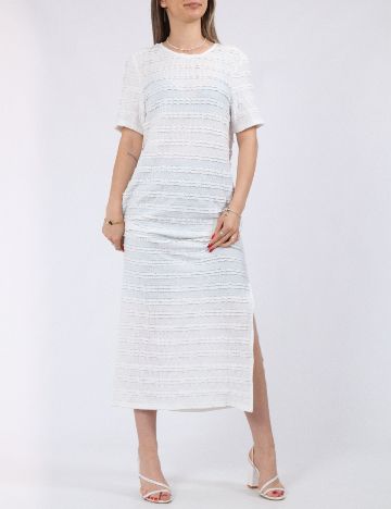 Rochie lunga Pieces, alb