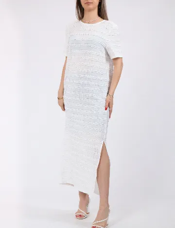Rochie lunga Pieces, alb