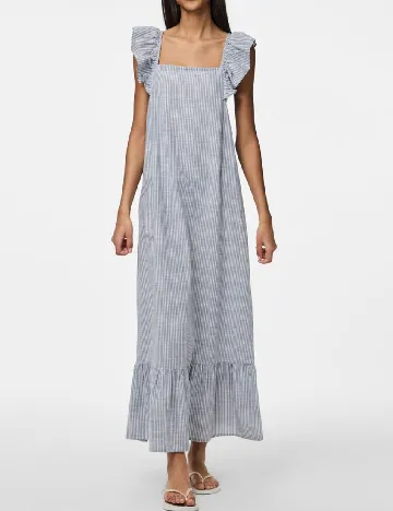 Rochie lunga Pieces, albastru