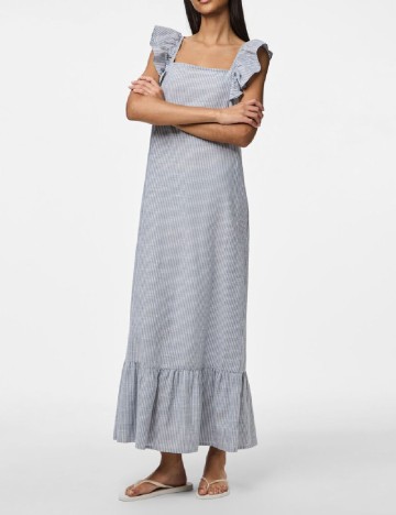 Rochie lunga Pieces, albastru