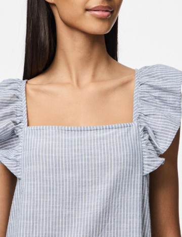Rochie lunga Pieces, albastru