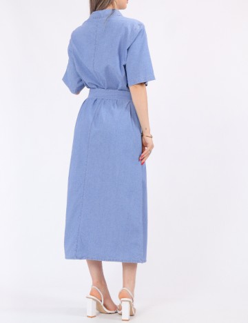 Rochie lunga Pieces, albastru