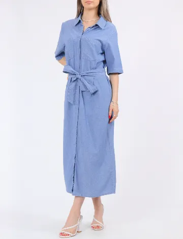 Rochie lunga Pieces, albastru