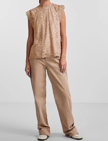 Bluza Pieces, maro