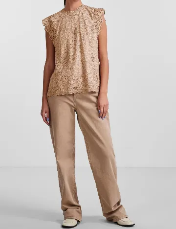 Bluza Pieces, maro