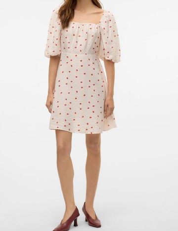 Rochie scurta Vero Moda, ecru