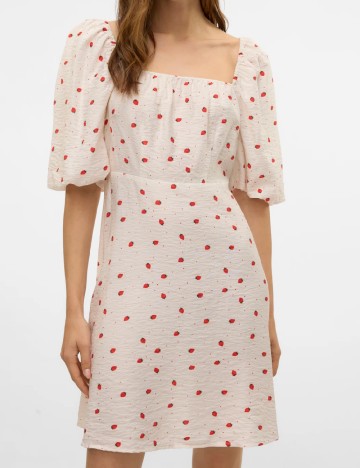 Rochie scurta Vero Moda, ecru