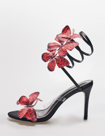 Sandale PRETTYLITTLETHING, negru