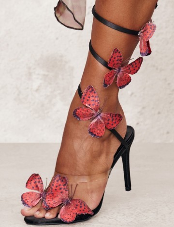 Sandale PRETTYLITTLETHING, negru