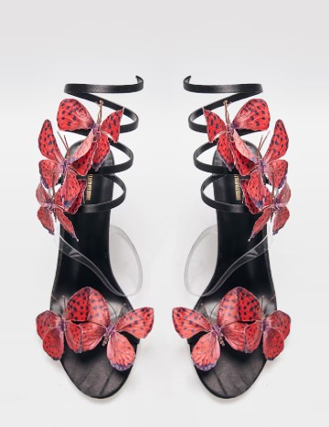 Sandale PRETTYLITTLETHING, negru