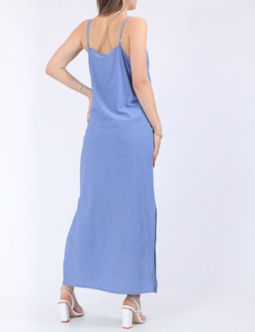 Rochie lunga Pieces, albastru