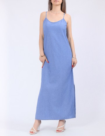 Rochie lunga Pieces, albastru