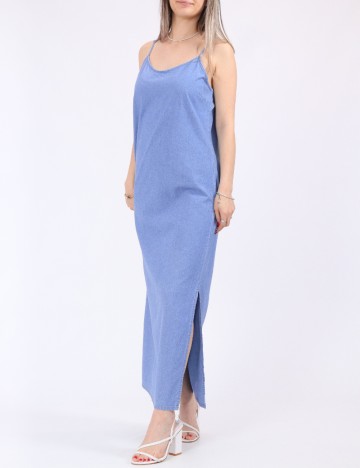 Rochie lunga Pieces, albastru