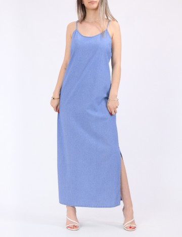 Rochie lunga Pieces, albastru