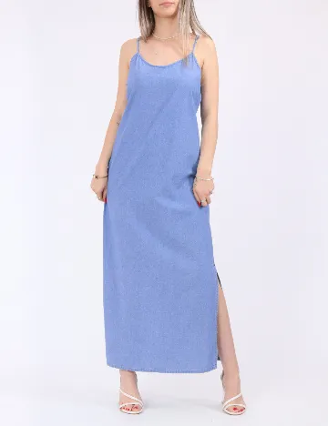 Rochie lunga Pieces, albastru