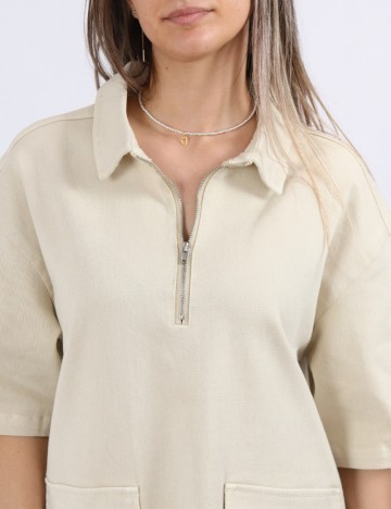 Rochie scurta Pieces, bej