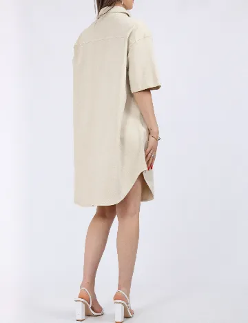 Rochie scurta Pieces, bej