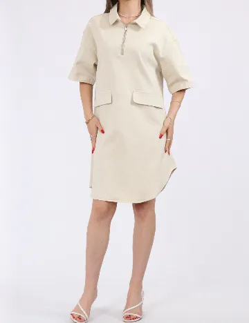 Rochie scurta Pieces, bej