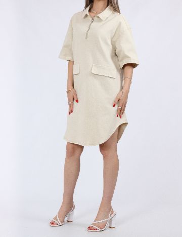 Rochie scurta Pieces, bej