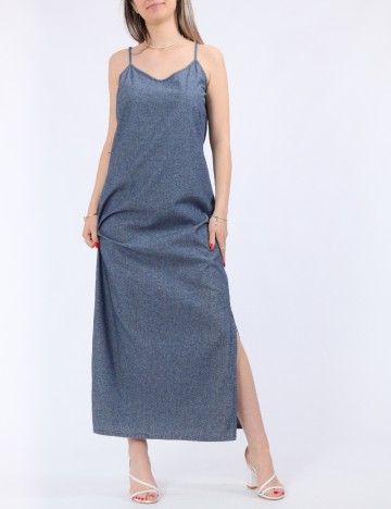Rochie lunga Pieces, albastru