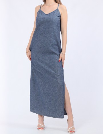 Rochie lunga Pieces, albastru