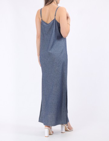 Rochie lunga Pieces, albastru