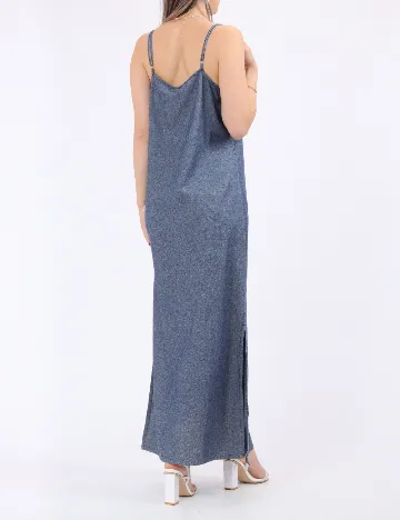 Rochie lunga Pieces, albastru Albastru