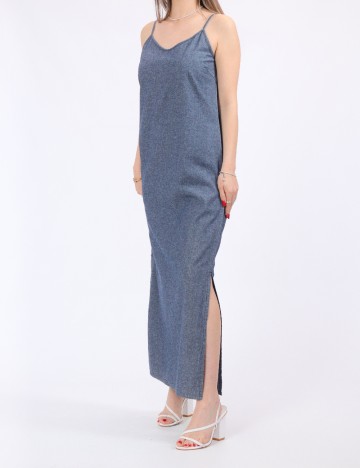 Rochie lunga Pieces, albastru