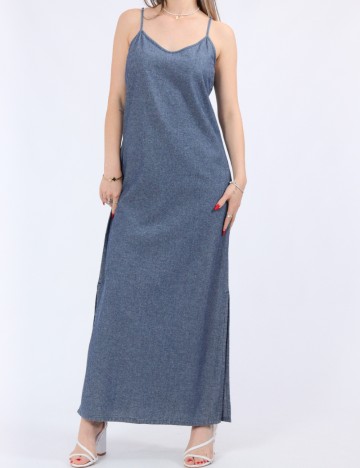 Rochie lunga Pieces, albastru