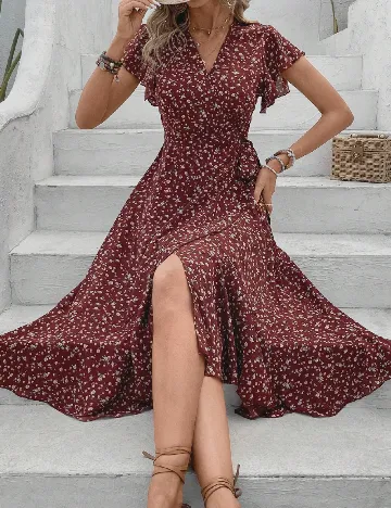 Rochie medie SHEIN, maro