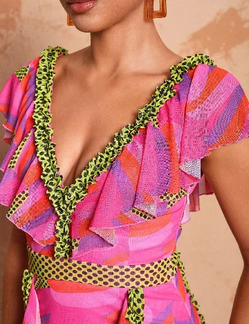 Rochie scurta SHEIN, roz Roz