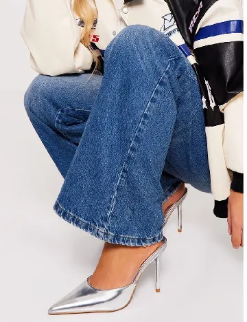 Saboti PRETTYLITTLETHING, argintiu