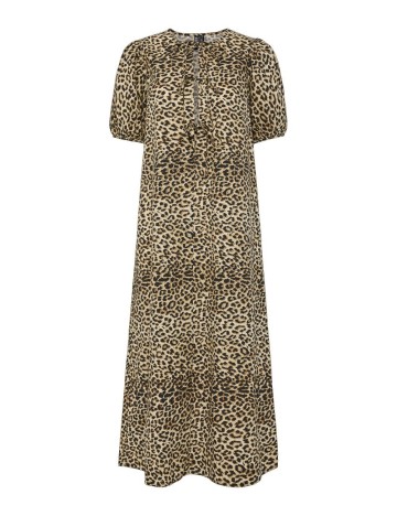 Rochie lunga Pieces, animal print