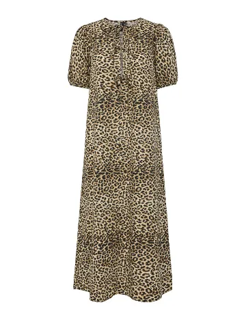 Rochie lunga Pieces, animal print