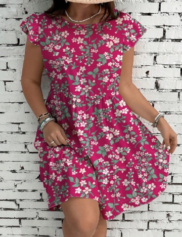 Rochie scurta Emery Rose Curve, roz