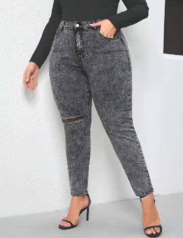 Blugi SHEIN CURVE, gri