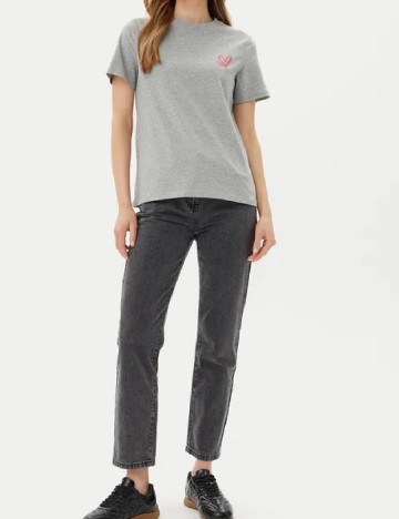 Tricou Pieces, gri