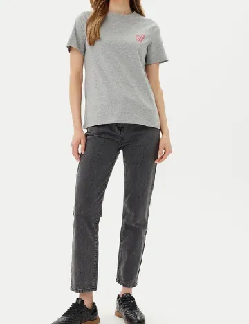 Tricou Pieces, gri