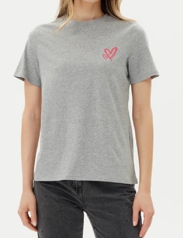 Tricou Pieces, gri